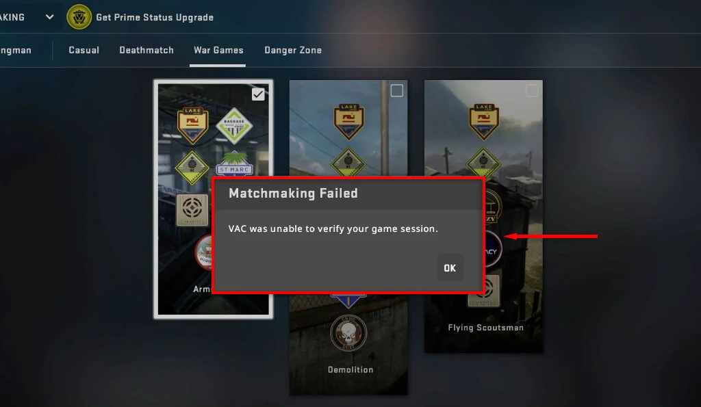 CSGO VAC was Unable to Verify Your Game Session CSGO VAC was Unable to Verify Your Game Session
